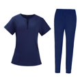 thumbnail image 1 of Tachiuwa Femmes Scrubs Uniforme Extensible Multi Poches Doux Respirant Professionnel L, 1 of 8