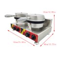 thumbnail image 2 of PreAsion Machine Commerciale Électrique pour Cornets de Crème Glacée Gaufrier Électrique Fer Double Boulanger, 2 of 10