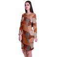 thumbnail image 4 of Moomaya Womens Full Sleeve Printed Midi Length Printed Bodycon Dress, 4 of 6