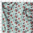 thumbnail image 4 of Soimoi Green polyester Crepe Fabric Pomegranate & Fig Fruits Print Sewing Fabric Yard 52 Inch Wide, 4 of 5
