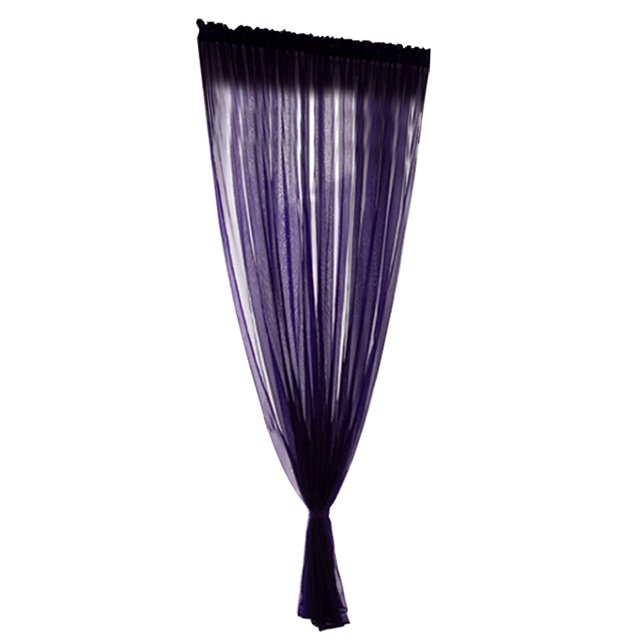 Voile de Fenêtre Respirant Naturel, Rideaux de Fenêtre en Polyester, pour Salon Chambre Violet 1x2 m