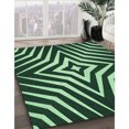 thumbnail image 3 of Ahgly Company Tapis d'Intérieur Lavable en Machine Carré Vert, 8 Pieds Carré, 3 of 7