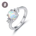 thumbnail image 4 of thinsony Female Silver Ring Portable Zircon Rhinestone Rings Girlfriends Bridal Ornaments Jewellery Accessory Wedding Engagement White Size 9, 4 of 9
