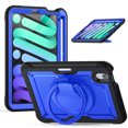 thumbnail image 2 of XYX Case for iPad Mini 7 A17 Pro 2024/Mini 6 2021 8.3 Inch 7th/6th Gen with Rotating Stand, Shoulder Strap, 2in1 Shockproof Cover, Deep Blue, 2 of 7