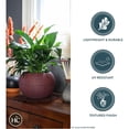 thumbnail image 3 of The HC Companies 8 Inch Atlas Sphere Planter, Round Plastic Plant Pot, Gray, 3 of 5