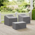 thumbnail image 2 of Crosley Ensemble de Housse de Meubles MO75005-GY 3 Pcs avec 2 Chaises et Table Basse - Gris, 2 of 8