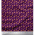 thumbnail image 1 of Soimoi Purple polyester Crepe Fabric Pumpkin Vegetable Print Fabric by Yard 52 Inch Wide, 1 of 3