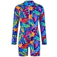 thumbnail image 2 of Girl Rash Guard Swimsuit Summer Sun Protection Long Sleeve Girl Bathing Suit 10-12Years Girl Fashion, 2 of 9