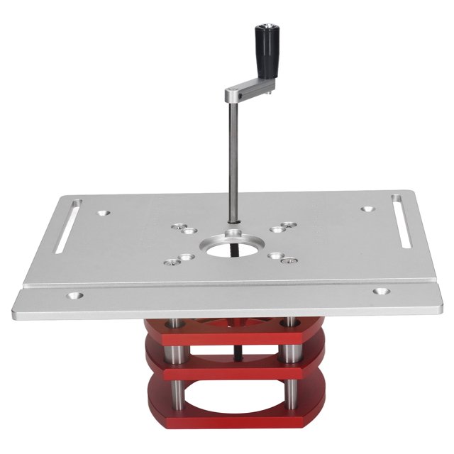 Kit de Système de Levage Manuel pour Routeur, Insert de Scie de Table pour Routeur, Plaque de Base, Argent
