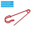 thumbnail image 4 of Uxcell Safety Pins 1.97 inch Large Metal Sewing Pins Red 20Pcs, 4 of 5