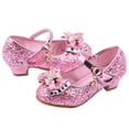 thumbnail image 3 of DPTALR Baby Girls Pearl Crystal Bowknot Sandals Bling Princess Shoes, 3 of 4