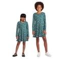thumbnail image 3 of George Girls' Long-Sleeve Skater Dress, 3 of 5