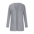 thumbnail image 4 of Timegard Cardigan for Women Long Sleeve Knitted Jackets Coat Open Front Outwear Fall Winter Solid Color, 4 of 6