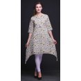 thumbnail image 4 of Bimba Hauts Imprimés Floraux Bouquet Violet et Roses pour Femmes Kurti Asymétrique Robe d'Été pour Filles Très Grand, 4 of 6