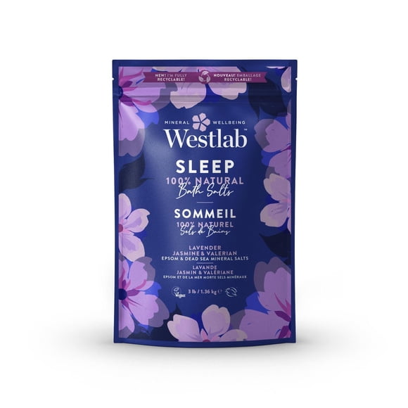 Westlab Sleep -Epsom & Dead Sea Bathing Salts with Lavender, Jasmine & Valerian
