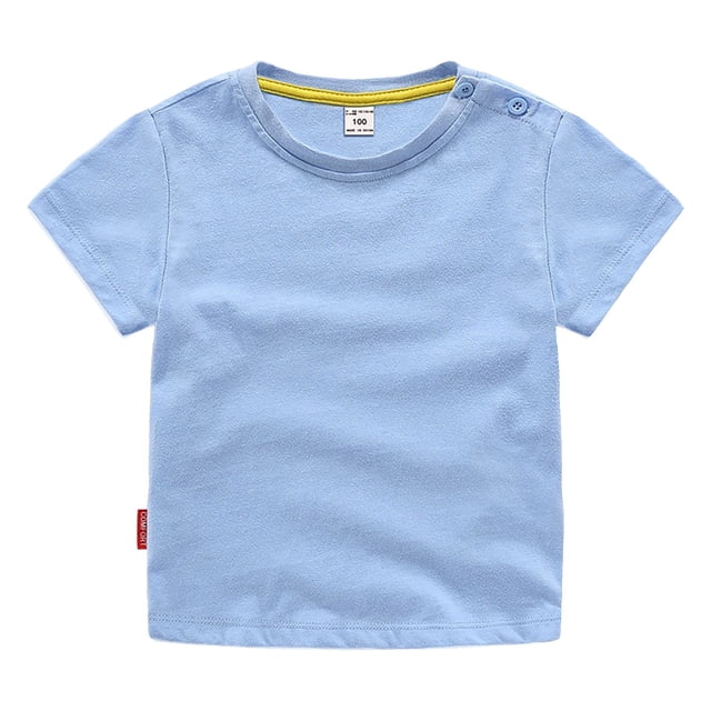 Kcodviy Boy Garçons et Filles Chemises Classiques pour Garçons Ajustées T-Shirt à Col Rond 2T Top / Coton Doux Multi T-Shirts pour Garçons Lot Manches Courtes Basique Garçons Manches Longues Chandails Thermiques Tout-Petits et Enfants