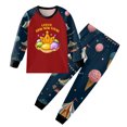 thumbnail image 1 of gdxvjhbj Pyjamas Filles Enfants Tout-Petits Filles Garçons Pyjamas Ensemble de Pyjamas 2 Pcs Tenue de Nuit 2T 3T (Rouge,2-3 Ans), 1 of 4