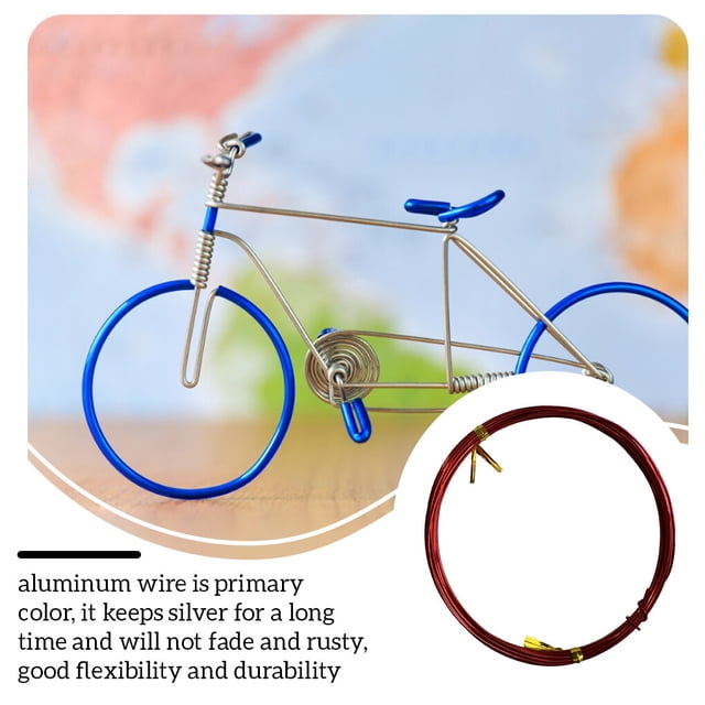 kurtrusly Craft Wires DIY Handicrafts Braided Thread Good Flexibility Durable Shiny Jewelry Lines Exquisite Design for Sculpturing Wine Red