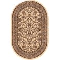 thumbnail image 3 of Unique Loom Sialk Hill Persian Floral Rug 5' x 8' Oval Ivory/Tan, 3 of 9
