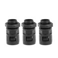 thumbnail image 1 of Unique Bargains Plastic Ripple Pipe Connector Joint Black for AD13 Corrugated Tube 3pcs, 1 of 5