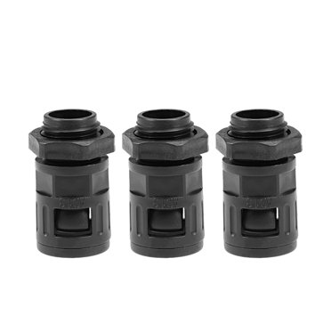 Unique Bargains Plastic Ripple Pipe Connector Joint Black for AD13 Corrugated Tube 3pcs