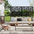 thumbnail image 4 of YUSAZENS 47x72 Inch Galvanized Steel Garden Screen Panel Flower Pattern Metal Privacy Fence Partition for Patio Backyard Outdoor Decor, 4 of 8