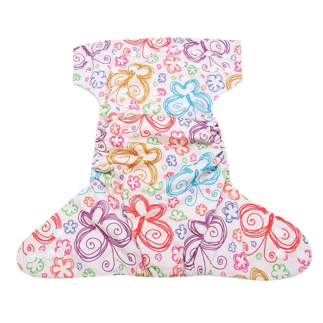 Qiilu Couche de Bain Réutilisable pour Nourrisson, Lavable, avec Poche, Tissu, Système d'Exploitation à Crochets et Boucles, Taille Ajustable, Couches Réutilisables pour Bébé, Couche Réutilisable pour Nourrisson