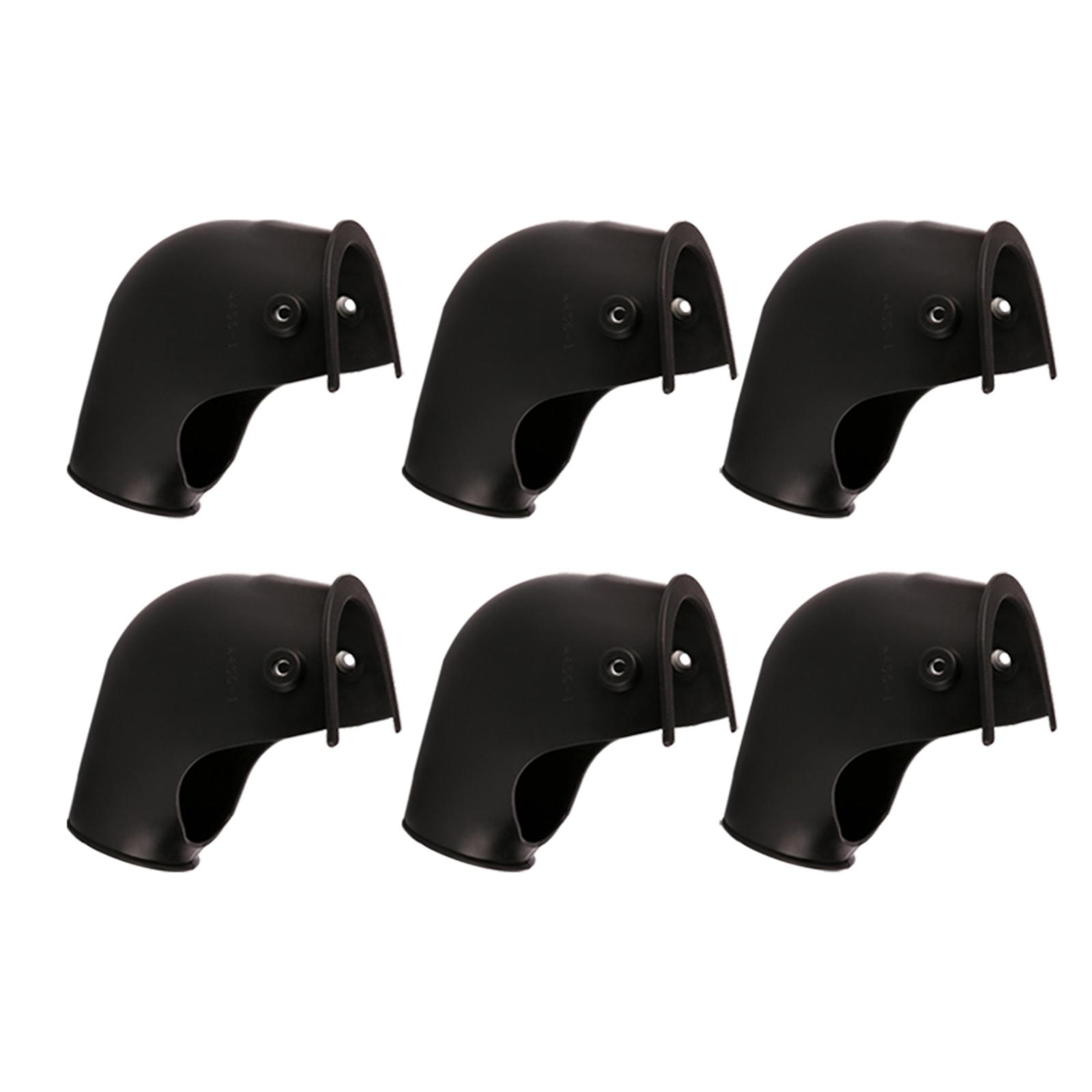 6 Pcs Paniers de Billard Panier de Table de Billard Doublures d'Angle Caoutchouc Robuste