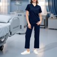 thumbnail image 1 of BELOVING Ensemble de Sarraus pour Femmes Haut d'Infirmière Pantalon Extensible à Manches Courtes Infirmière pour S, 1 of 8