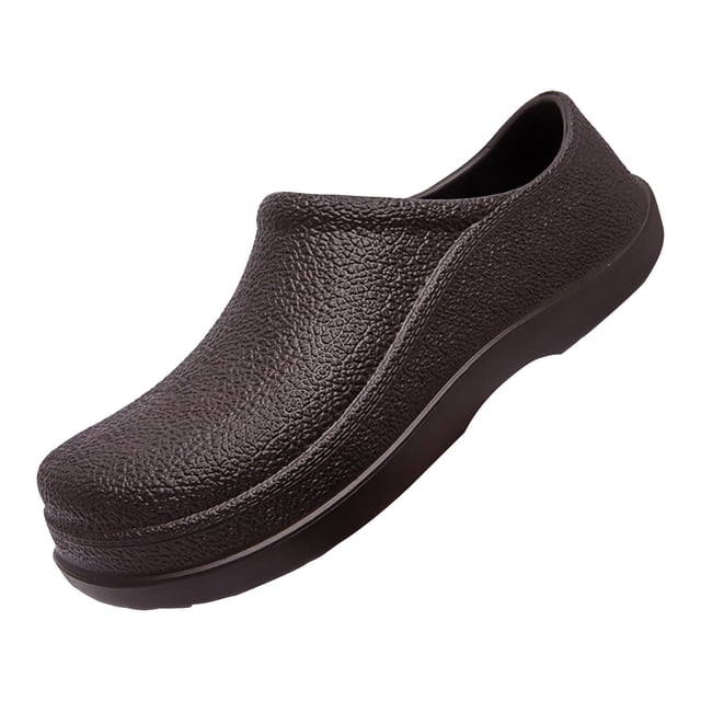 Men Closed Round Toe Slip On Platform Chef Shoes Non Slip Oil Resistant Waterproof Comfortable Work Garden Nurse Shoes with Lightweight Kitchen Cushioned Shoes 