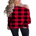 thumbnail image 1 of Off The Shoulder Tops Batwing Sleeve Oversized Tunic Pullover Sweatshirts(Women‘s), 1 of 5