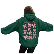 Yammkia Oversized Zip Up Hoodie Women Women's Hoodies Pullover Sweaters Long Sleeve Sweatshirts Casual Fall Fashion Clothes Tops with Pockets(Green,L)