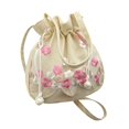 thumbnail image 2 of lionlar Hanfu Shoulder Bag Cute Drawstring Bucket Handbag for Celebration Women Gift Red, 2 of 7