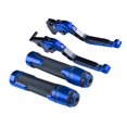 thumbnail image 3 of DYNWAVECA Motorcycle Clutch Brake Levers Set Foldable Sturdy Replaces High Reliability Expandable Handlebar Hand Grips for CBR650R Blue, 3 of 10