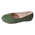 thumbnail image 1 of Women Slip on Casual Shoes Solid Color Round Toe Flat Comfortable Loafers Flock Upper Daily Walking Commuting, 1 of 7