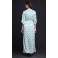 thumbnail image 4 of Bimba Rayon Rays Tie-Dye Printed Gown Kimono Sleeves Summer Long Maxi SlitDress-XSmall, 4 of 6