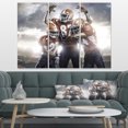 thumbnail image 1 of American Footballer in Action - Impression sur Toile Sport, 1 of 3