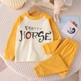 thumbnail image 2 of Pyjamas pour Enfants Assortis Doux et Chauds à Manches Longues pour Bébé Fille Jaune 3-4 Ans, 2 of 3