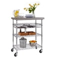 thumbnail image 2 of Seville Classics Stainless-Steel Kitchen Cart, 30" x 20" x 36", 2 of 5