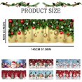 thumbnail image 3 of Outdoor Christmas Decorations Curtain Christmas Snowman Curtain Kitchen Rod Pocket White Snowflake Window Curtain Short Topper Curtains For Winter Holiday Christmas Decorations Polyester curtains, 3 of 9