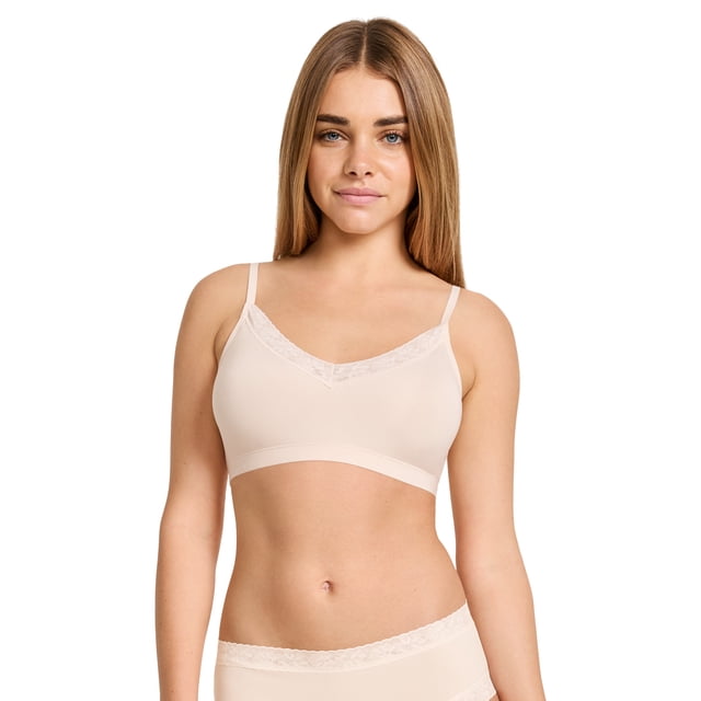 Jockey Soutien-Gorge Léger en Microfibre à Dentelle Extensible Douce pour Femmes