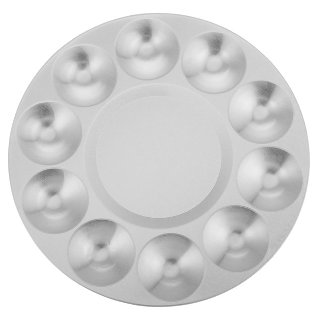Plateau de Peinture 1 Ensemble pour Artistes en Forme Ronde avec Design à Multiples Grilles