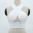 thumbnail image 2 of Femmes Sexy Gilet Licou Creux Sangle Croisée Cou Suspendu Dos Nu Crop Tops, 2 of 3