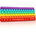 thumbnail image 1 of Nogis Keyboard Fidget Toy,Pop It Keyboard,Bubble Stress Reliever Silicone Pressure Relieving Toy,for Kids Autism and Adult Anxiety Easy to Grasp Pop Silicone Toy (Rainbow Colors), 1 of 9