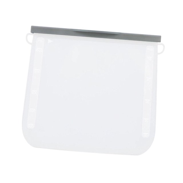 Luzkey Silicone Food Storage Bag Holder Pouch Multifunctional Meat Milk Reusable Freezer Bag Sealing Container for Kitchen Microwave Large