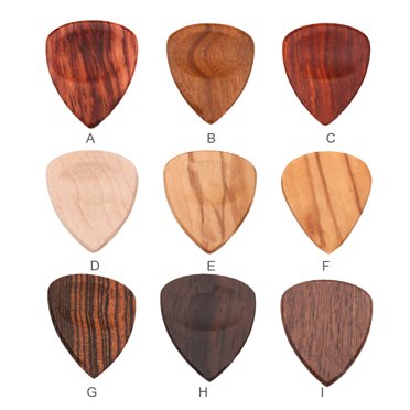 Pics de Guitare Délicats Outil d'Instrument à Cordes Ajustement Confortable Étude Basse en Bois Accessoire Outils de Jeu Pic en Bois pour Guitares Type 1