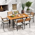thumbnail image 4 of Costway Stackable Patio Dining Chairs Set of 6, Outdoor Chairs with Armrests & Cushions, 4 of 8