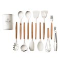 thumbnail image 2 of Boovnll Kitchen Gadgets, 11 Piece Wooden Handle Cooking Tableware Set (Dishwasher Can Be Used for Cleaning) 200 ° F Heat-Resistant Scraper Set, Non Stick Pot, Kitchen, Home and Kitchen, 2 of 9