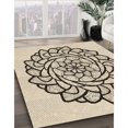 thumbnail image 3 of Ahgly Company Tapis d'Intérieur Lavable à la Machine, Carré, Transitionnel, Beige Blé, Tapis de Zone, 7 Pieds Carré, 3 of 7