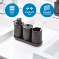 thumbnail image 4 of iDesign 28737ES Ensemble d'Accessoires de Salle de Bain 4 Pcs, Noir Mat, 4 of 4